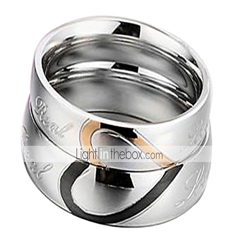 Herren Damen 2St Manschettenknöpfe Eheringe Bandring Verlobungsring Hochzeit Party zweifarbig damas Einfach Silber 2026 - $10.49 –P1