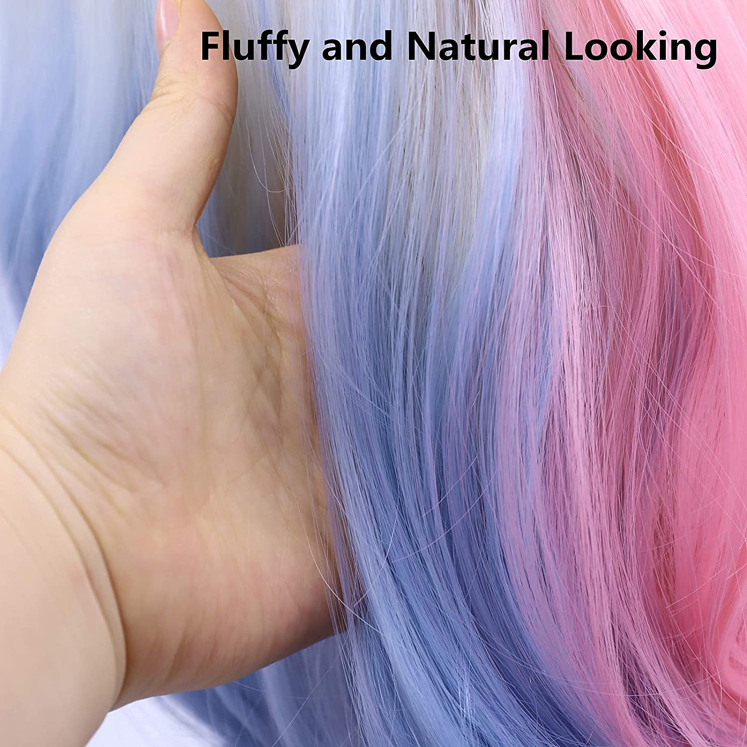 parrucca cosplay harley quinn cfalaicos ondulata lunga tintura colore rosa blu per le donne parrucche del partito parrucche di halloween del 2025 a $32.99 –P7