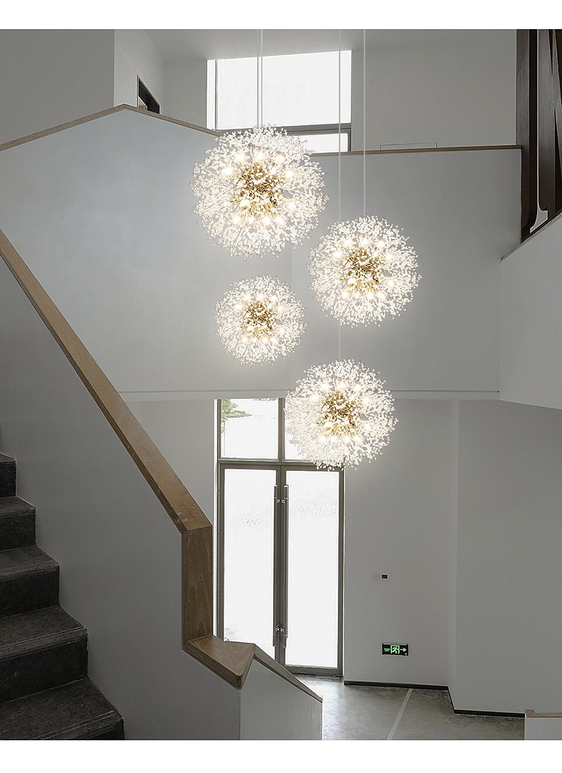 40/50/55/60 εκ. led μενταγιόν φωτιστικό σπούτνικ σχέδιο υδρόγειο μεταλλικό μοντέρνο στυλ υδρόγειο floral στυλ επιμεταλλωμένο καλλιτεχνικό μοντέρνο 220-240v 2026 - $250.59 –P12