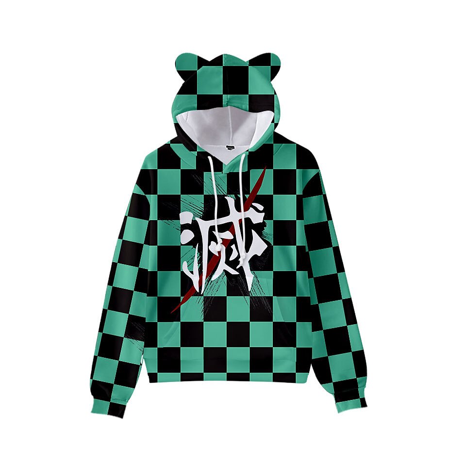 Kamado Nezuko Hoodie Anime Cartoon Anime 3D 3D Cat Ear Harajuku For Boys Girls' Kid's Back To School 3D Print 2025 - $24.99 –P4