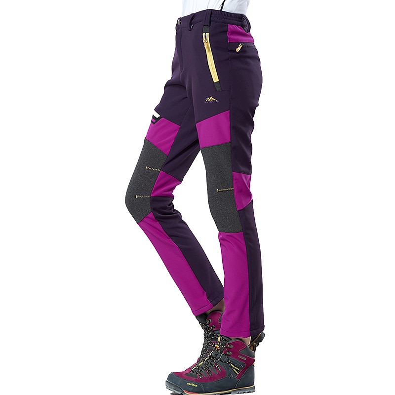 Női Planinarske hlače Fleece bélelt nadrág Télikabát Softshell nadrág Divat Tavasz Ősz Tél Külső Szigetelt Melegen tartani Gyapjú bélés Vízálló Nadrágok Alsók Rugalmas derék Cipzáras zseb Katonai 2026 - $55.99 –P11