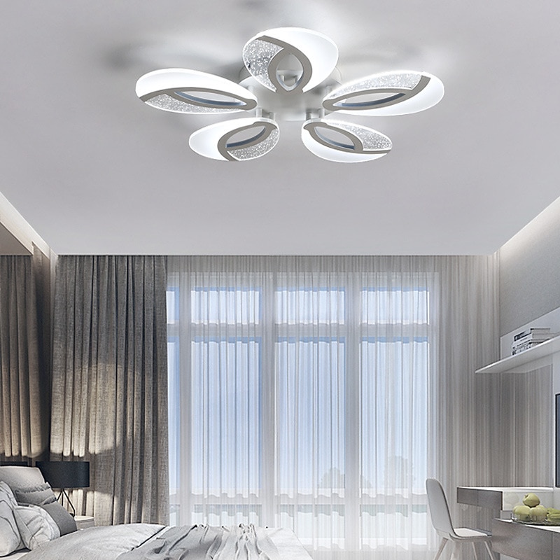 bulle acrylique moderne dimmable plafonnier led encastré queue de paon led plafonnier avec télécommande pour salon chambre salle à manger ac 110v 220v fleur conception de 2026 ? $170.99 –P1
