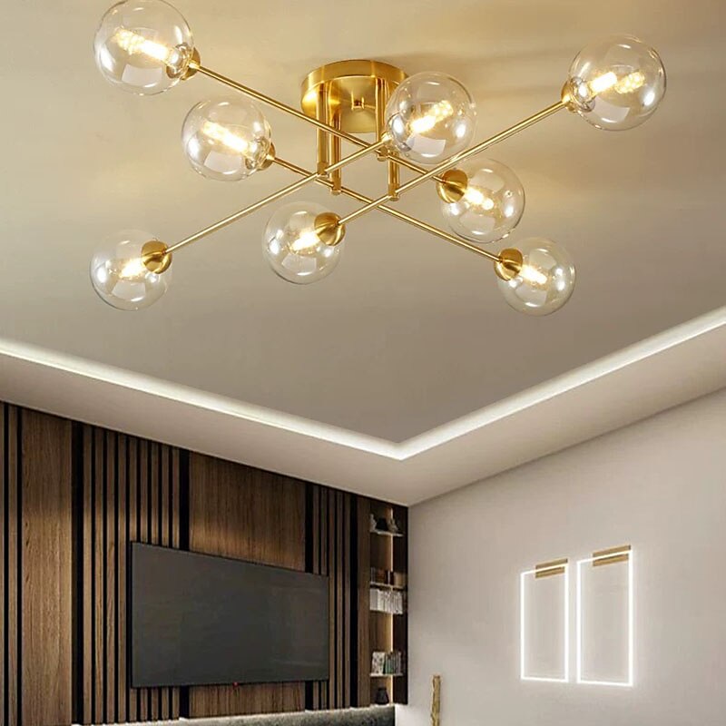 2025年 96cm　ランタン　デザイン　フラッシュシーリング　ライト　LED　シャンデリア　金属電気メッキ　モダン　220-240v　ペンダント　ライト　寝室　ベッドサイド　ランプ　暖かい　シンプル　雰囲気  コレクション – $634.49 -P3
