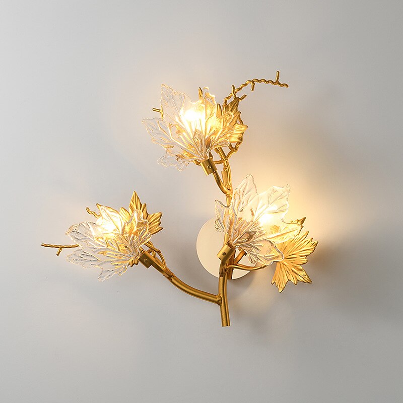Wall Light LED Wall Sconces Maple Leaf Design Bedroom Dining Room Copper 220-240V 5 W 2025 - $397.59 –P3
