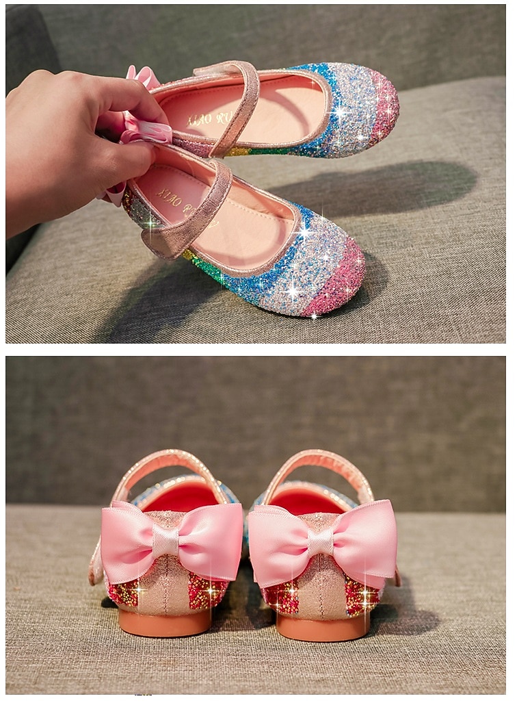 Девочки Обувь для косплэй На плокой подошве блестит Туфли Мери-Джейн Детская праздничная обувь Принцесса обувь Полиуретан Блестящий кристалл с блестками и драгоценными камнями Большие дети (7 2025 - $34.99 –P2
