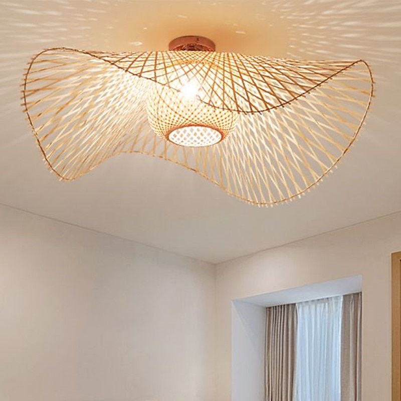 45/65/75 cm design lucerny pod omítku stropní svítidla lakovaná dřevěná/bambusová lampa severský styl 220-240v 2025 - $375.19 –P8