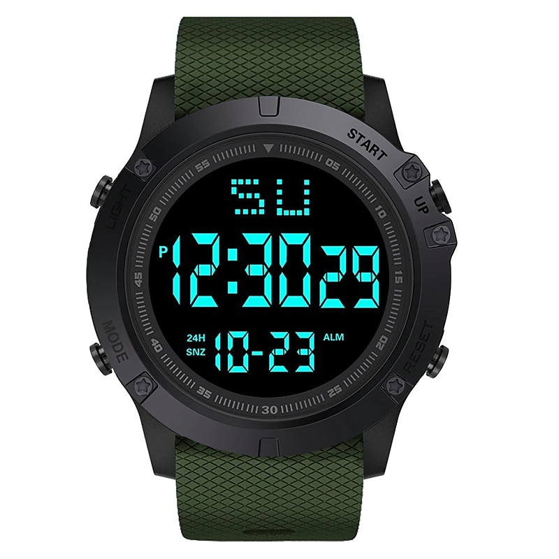 Men Digital Watch Multifunction Military Outdoor Sports Wristwatch Luminous LED Digital Watch Big Dial Waterproof Rubber Strap Electronic Watch For Student Kids 2025 - $13.99 –P13