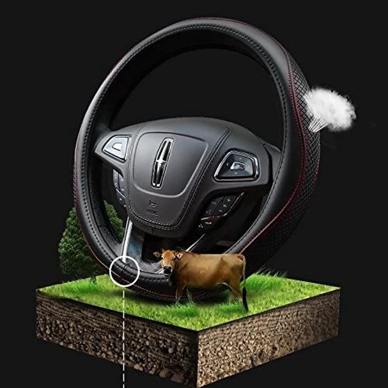 coprivolante per auto in pelle universale antiscivolo da 15 pollici&amp;amplificatore; inodore del 2025 a $27.99 –P7