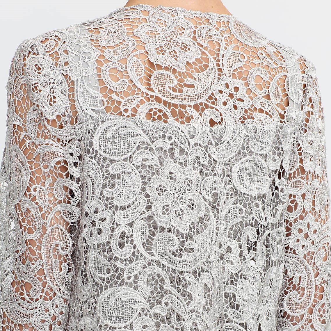 Mother's Wraps Bolero Coats / Jackets Elegant 3/4 Length Sleeve Floral Lace Wedding Guest Wraps With Lace For Fall Wedding Event Formal Party Spring & Summer Only Wraps dress to impress 2025 2025 - GBP £45 –P5