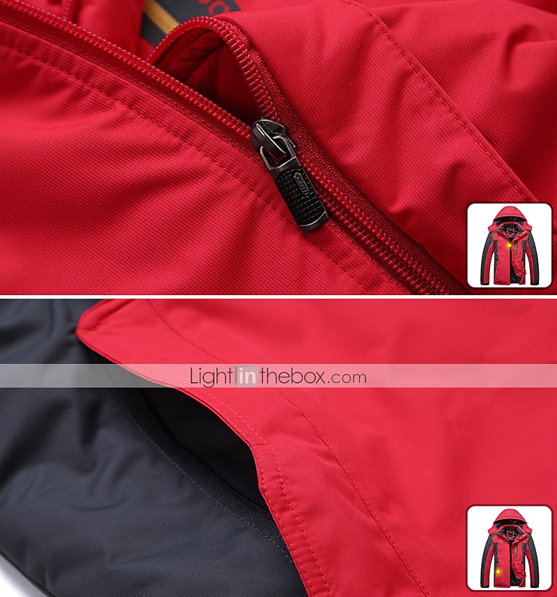 Herren Winterjacke Fleecejacke Soft Shell Jacke Windbreaker Klettern Wintersport warm Wasserdicht Mit Kapuze WASSERDICHT Winter Herbst Sportbekleidung Standard Rot Armeegrün Helles Schwarz Hellblau 2025 - $43.19 –P10