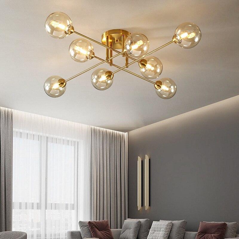 2025年 96cm　ランタン　デザイン　フラッシュシーリング　ライト　LED　シャンデリア　金属電気メッキ　モダン　220-240v　ペンダント　ライト　寝室　ベッドサイド　ランプ　暖かい　シンプル　雰囲気  コレクション – $634.49 -P2