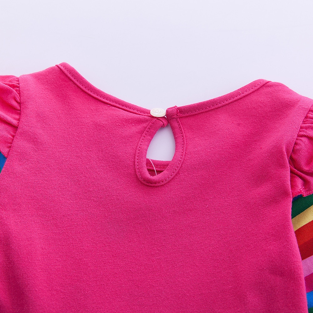 Kinder Wenig Mädchen Kleid Einhorn Regenbogen Blume Tier T Shirt Kleid Zeichentrickfilm Mit Taschen Druck Blau Gelb Fuchsie Übers Knie Langarm Aktiv Freizeit Kleider Normale Passform 2-8 Jahre 2025 - $13.99 –P4