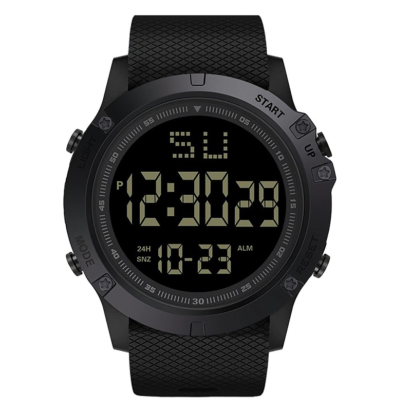 Men Digital Watch Multifunction Military Outdoor Sports Wristwatch Luminous LED Digital Watch Big Dial Waterproof Rubber Strap Electronic Watch For Student Kids 2025 - $13.99 –P18