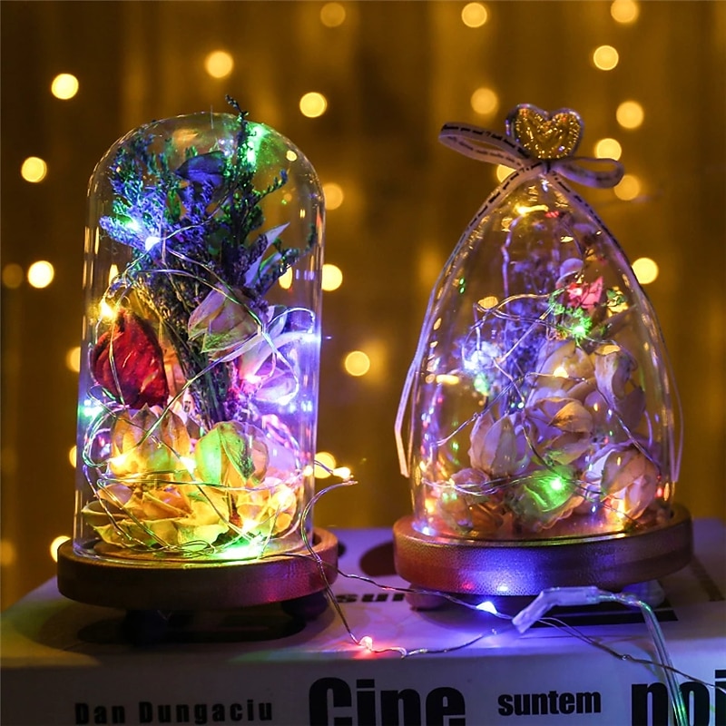Guirlande lumineuse LED élégante pour réception de mariage, 10 pièces, 3 m, 2 m, 1 m, à piles, fil argenté, guirlande lumineuse pour extérieur, décoration de fête de mariage de 2025 ? $26.99 –P1