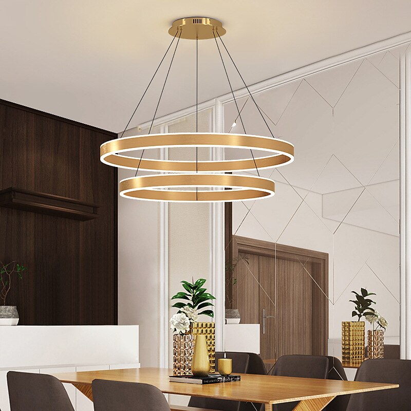 60 cm Pendant Lantern Design Pendant Light LED Aluminum Brushed Modern 220-240V 2025 - $549.99 –P2