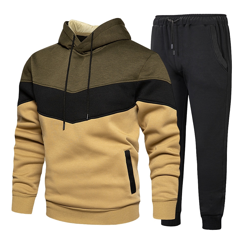 Hombre Tracksuit Sudadera 2 Piezas Calle Primavera Manga Larga Mantiene abrigado Transpirable Dispersor de humedad Aptitud física Corriendo Entrenamiento activo Ropa de deporte Ropa de Deporte Azul 2025 - $24.99 –P14