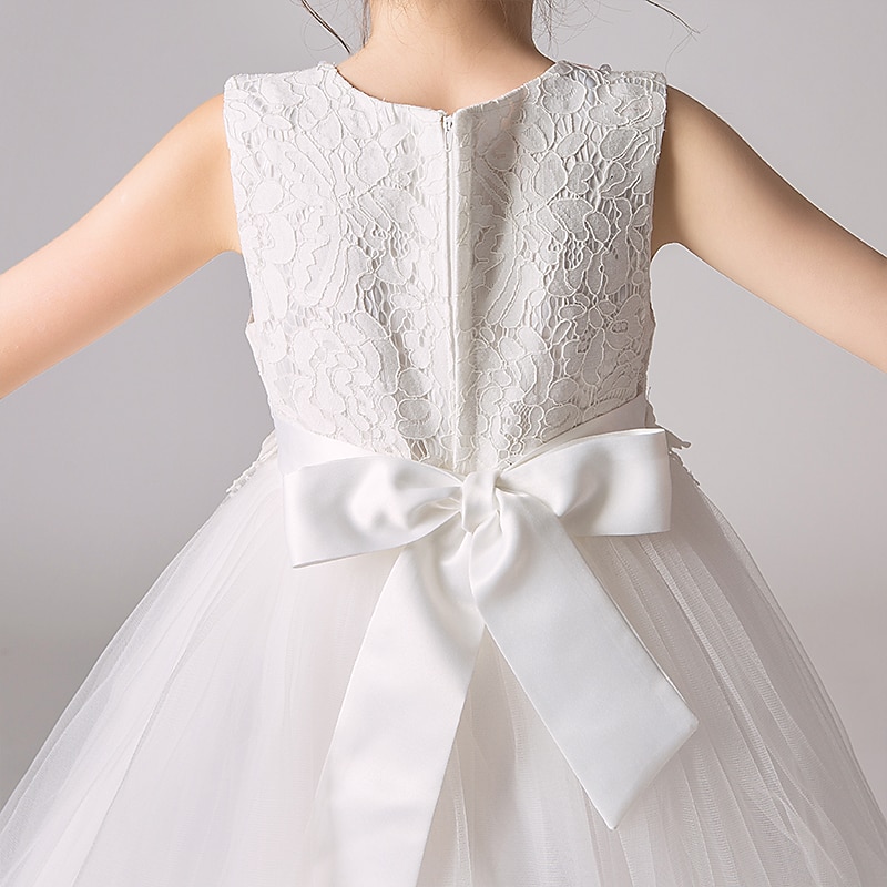 Bambino Da ragazza Abito da damigella Vestito Tinta unita Fiore decorativo Senza maniche Matrimonio Feste Informale Pizzo Multistrato stile sveglio Dolce Retato Di pizzo Tulle Abito da principessa del 2025 a $19.99 –P1