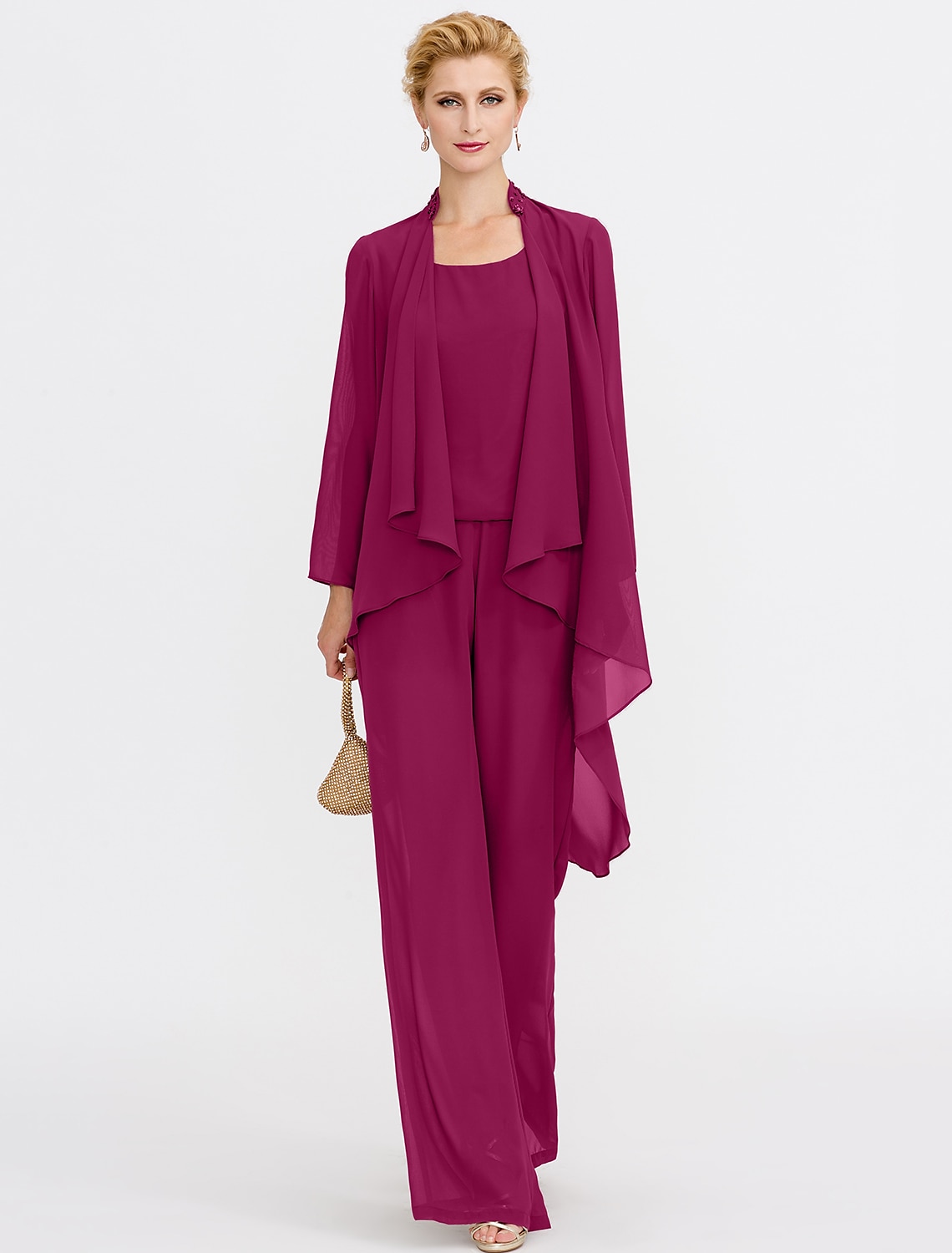 Kvinnes Stola Shrug Mors Stola Frakker  Jakker Elegant Solbeskyttelse Lange Ermer Chiffon Bryllups Gjest Stola med Perler Fest Kveld Vår  Høst å imponere 2025 - $48.99 –P4