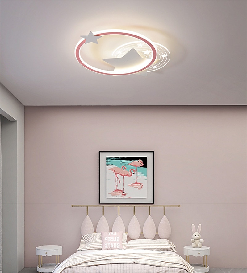 rund stjerne taklampe barneromslampe led soveromstaklampe nordisk stuelampe 2025 - $253.79 –P2