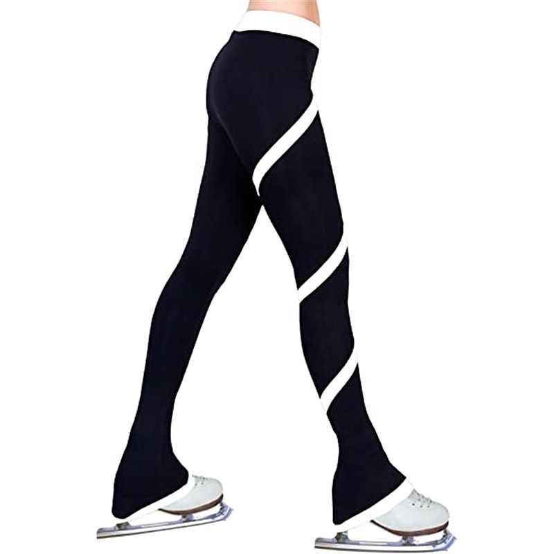 Pantalons de Patinage Artistique Femme Fille Patinage Collants Legging Rose foncé Blanche Rose Polaire Spandex Haute élasticité Entraînement Compétition Tenue de Patinage Chaud Patinage sur glace de 2025 ? $41.99 –P9