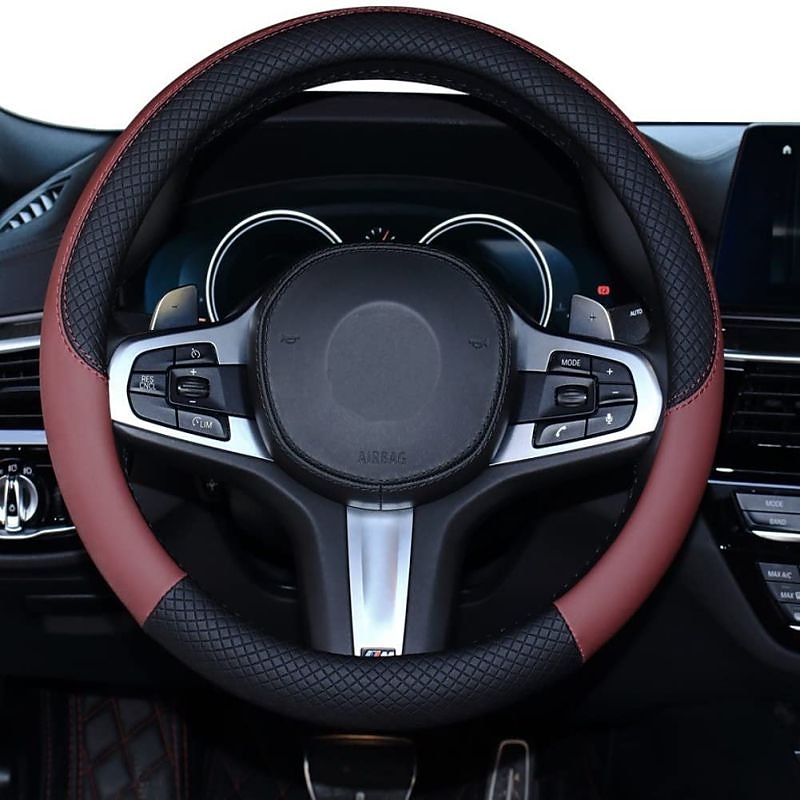 coprivolante per auto in pelle universale antiscivolo da 15 pollici&amp;amplificatore; inodore del 2025 a $27.99 –P16