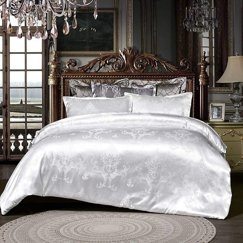 copripiumino in raso di seta set di biancheria da letto copripiumino con 1 copripiumino o copriletto ， 1 lenzuolo ， 2 federe per matrimoniale / matrimoniale / king (1 federa per doppia / singola) del 2025 a $53.99 –P12