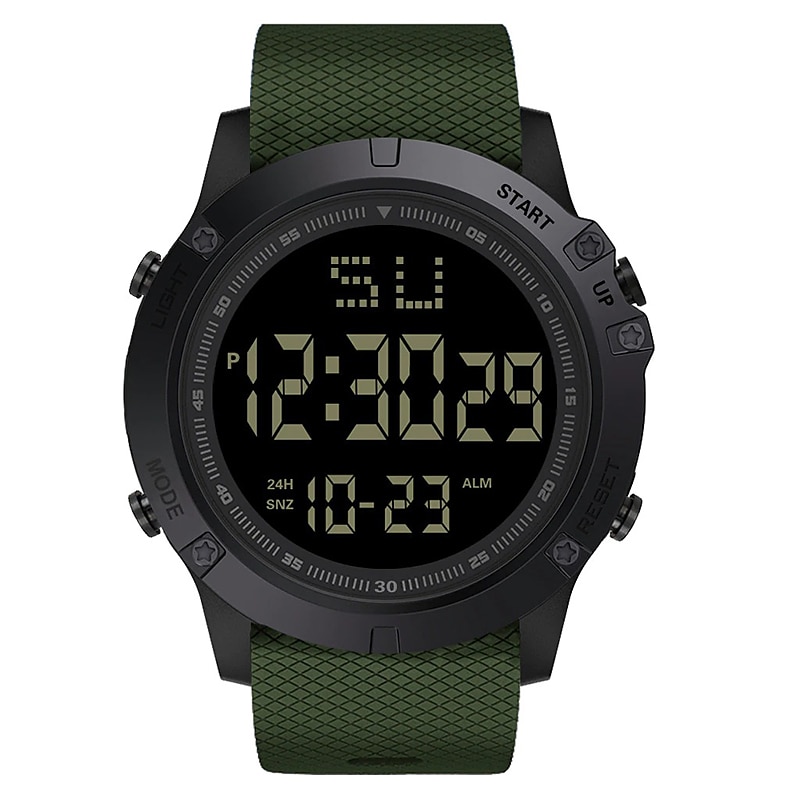 Men Digital Watch Multifunction Military Outdoor Sports Wristwatch Luminous LED Digital Watch Big Dial Waterproof Rubber Strap Electronic Watch For Student Kids 2025 - $13.99 –P14