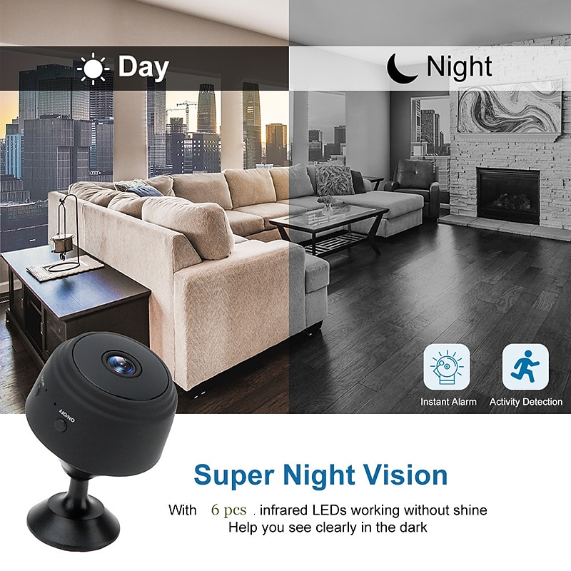 A9 Mini Camera 1080P IP Camera IR Night Magnetic Wireless Voice Video Surveillance Wifi Smart Home Security Camera with Safe Motion Detection Alarm Function Infrared Night Vision 2025 - $25.99 –P4