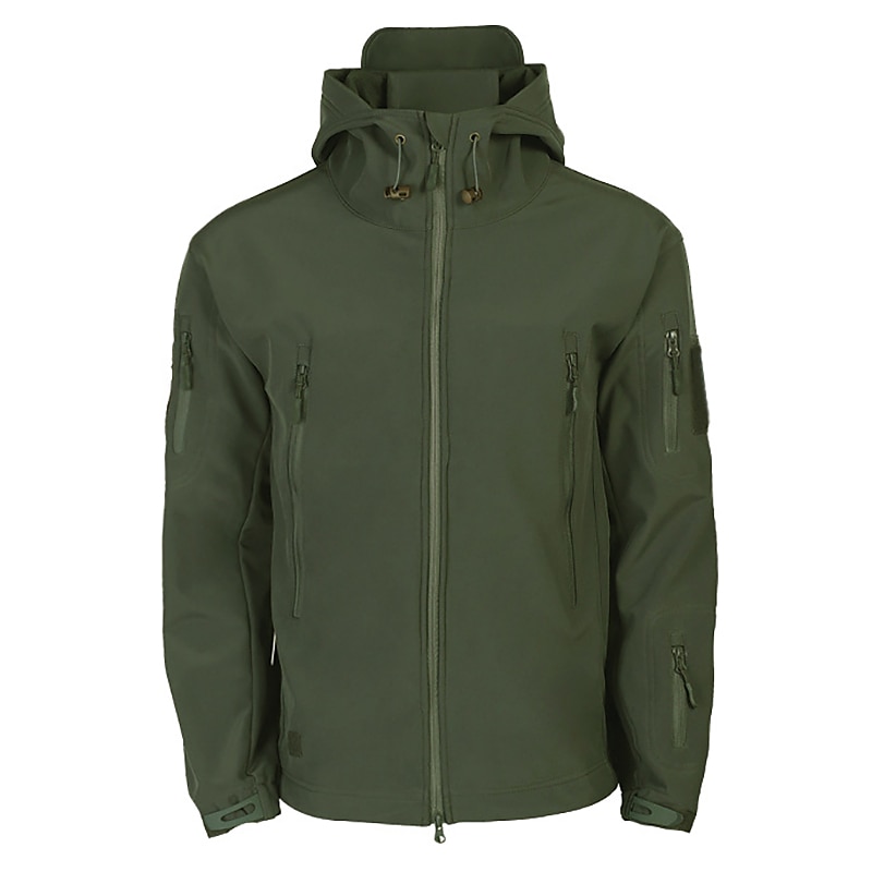 operaciones especiales de los hombres chaqueta táctica militar de caparazón suave abrigo de caza con capucha abrigo de lana con capucha al aire libre térmico cálido impermeable a prueba de viento forrado con vellón ligero gabardina de invierno superior pe 2025 - $55.99 –P5
