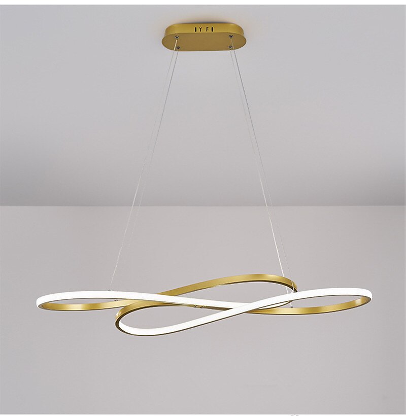 Lampadario design singolo 100 cm metallo stile artistico stile moderno elegante finiture verniciate led moderno 220-240v del 2025 a $515.99 –P6