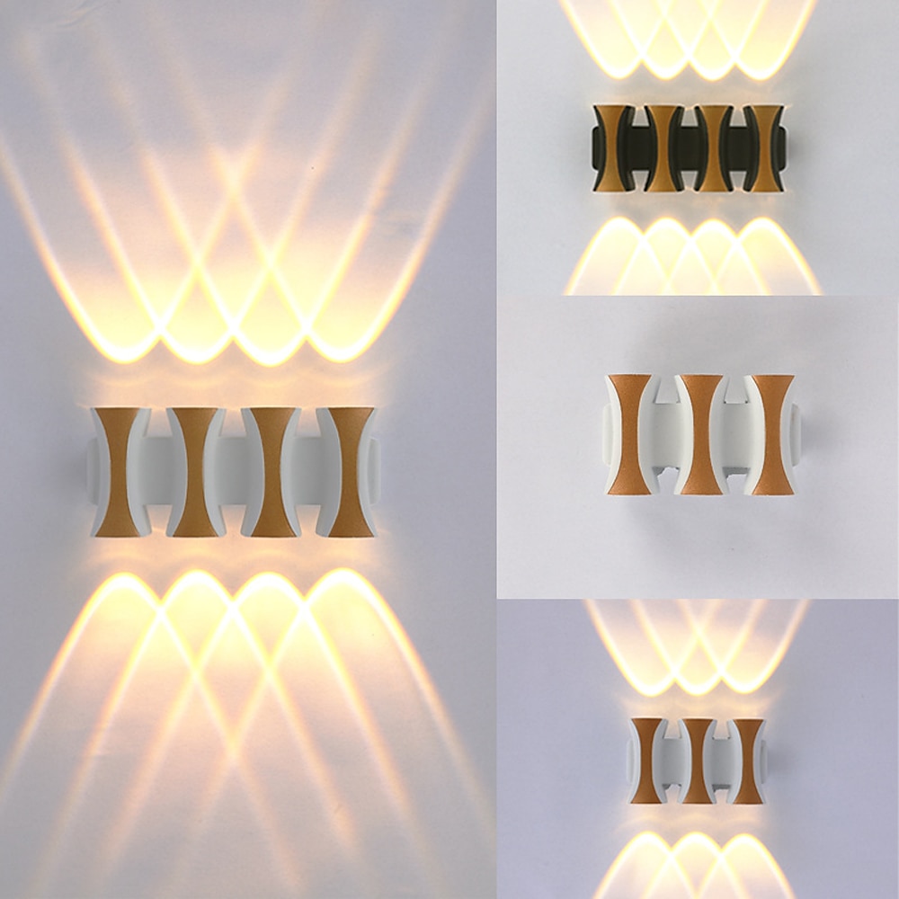 lightinthebox monipäinen pylväs vedenpitävä led-seinävalaisin 4w 6w 8w moderni ulkokuistilamppu ulkoseinävalaisin 3000k lämmin valkoinen 4000k luonnonvalo soveltuu oviaukon käytävään autotalliin 2025 - $33.99 –P6