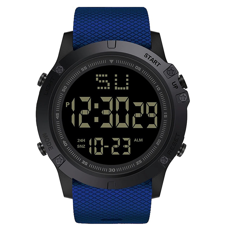 Men Digital Watch Multifunction Military Outdoor Sports Wristwatch Luminous LED Digital Watch Big Dial Waterproof Rubber Strap Electronic Watch For Student Kids 2025 - $13.99 –P16