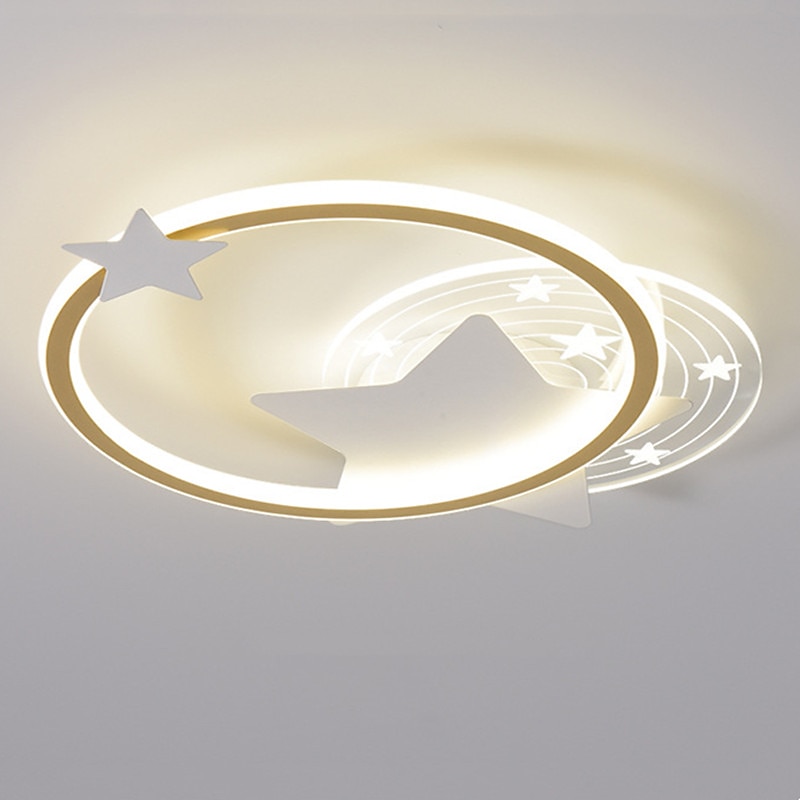 rund stjerne taklampe barneromslampe led soveromstaklampe nordisk stuelampe 2025 - $253.79 –P10