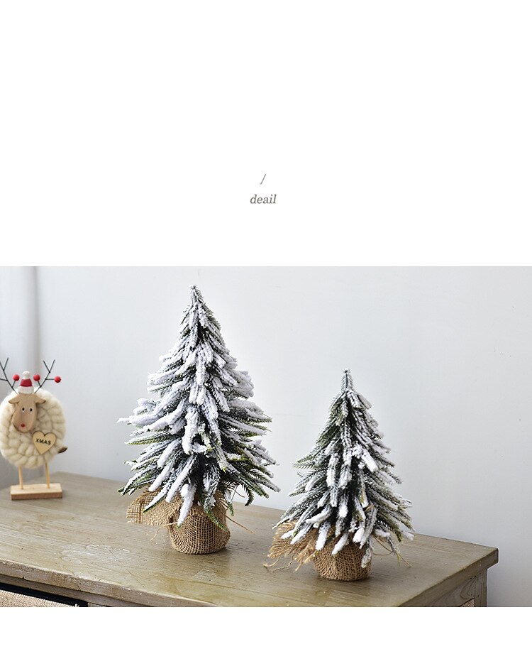 Mini Christmas Tree Cedar Desktop Decoration Miniature Christmas Ornaments