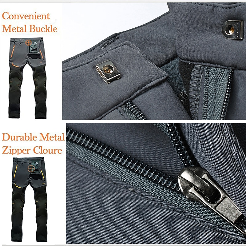 Women's Hiking Pants Trousers Fleece Lined Pants Winter Coat Softshell Pants Fashion Spring Fall Winter Outdoor Insulated Thermal Warm Fleece Lining Waterproof Pants / Trousers Bottoms Elastic Waist 2026 - $55.99 –P8