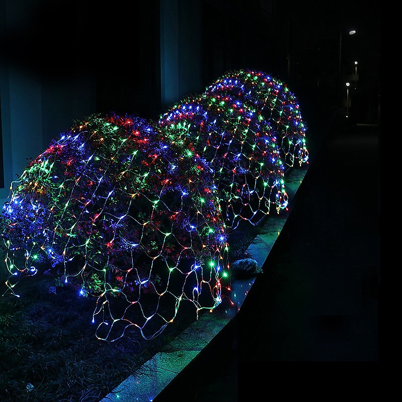 2025年 LEDネットストリングライトip656mx4m 3mx2mLedフレキシブルネットフェアリーストリングライト880led200ledメッシュストリングライトガーデンヤード用カラフルな装飾euusukプラグac110v220v 230v  コレクション – $13.99 –P19
