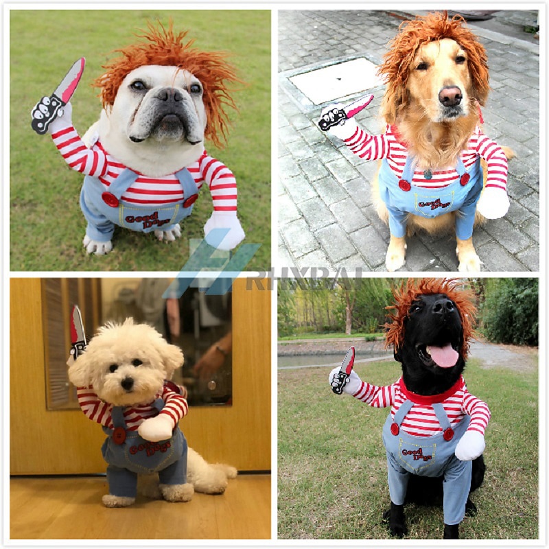 hunddräkt,hund katt hundkläder hundkläder valpkläder hundkläder cosplay 1 kostym bomullsblandning hund katt kostym för halloween 2025 - $30.99 –P1
