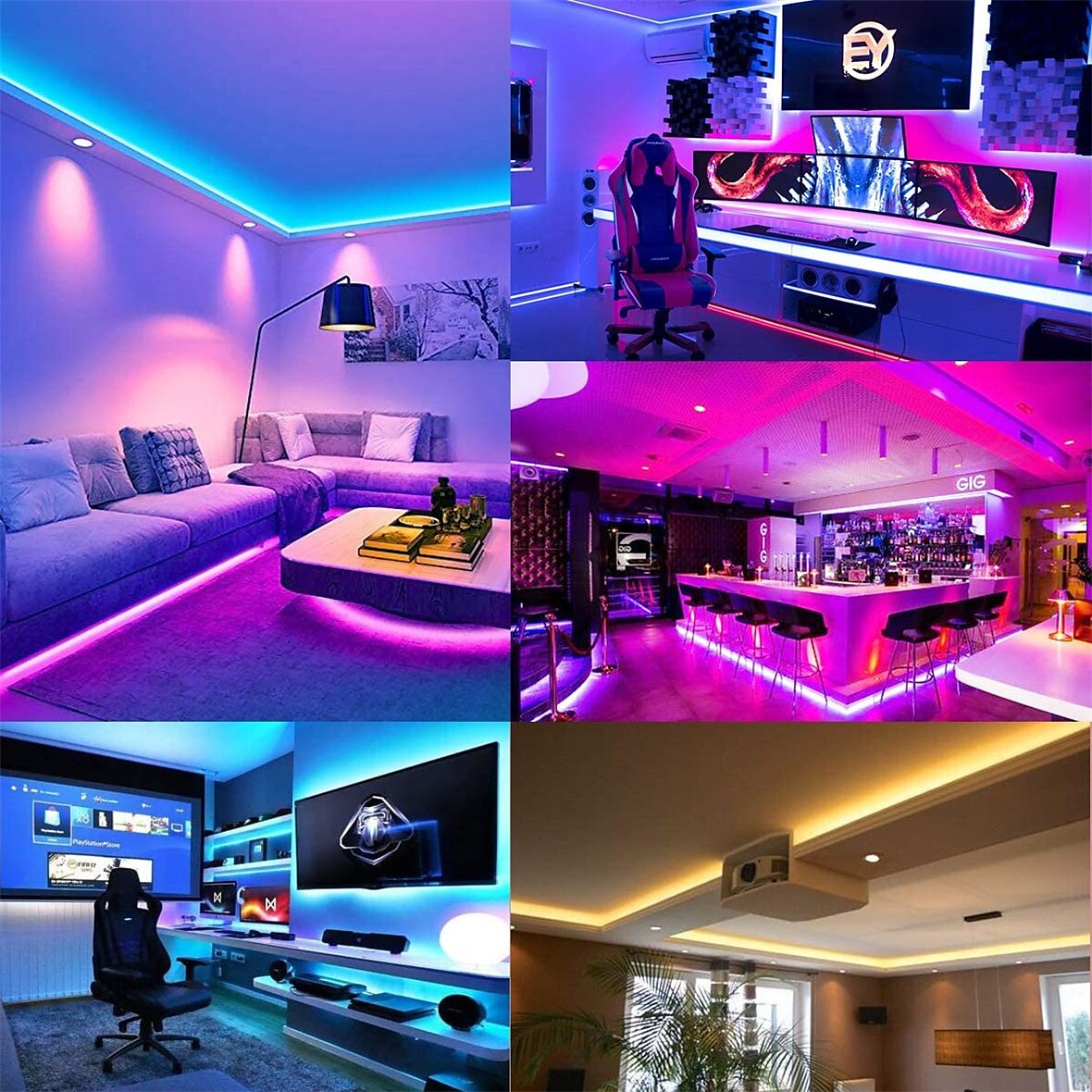 98.4ft 30m smd5050 LED bandă rgb schimbarea culorii pentru living decor petrecere dormitor bucătărie bricolaj decorare acasă 8 moduri de iluminare suport adeziv 2025 - $74.99 –P4