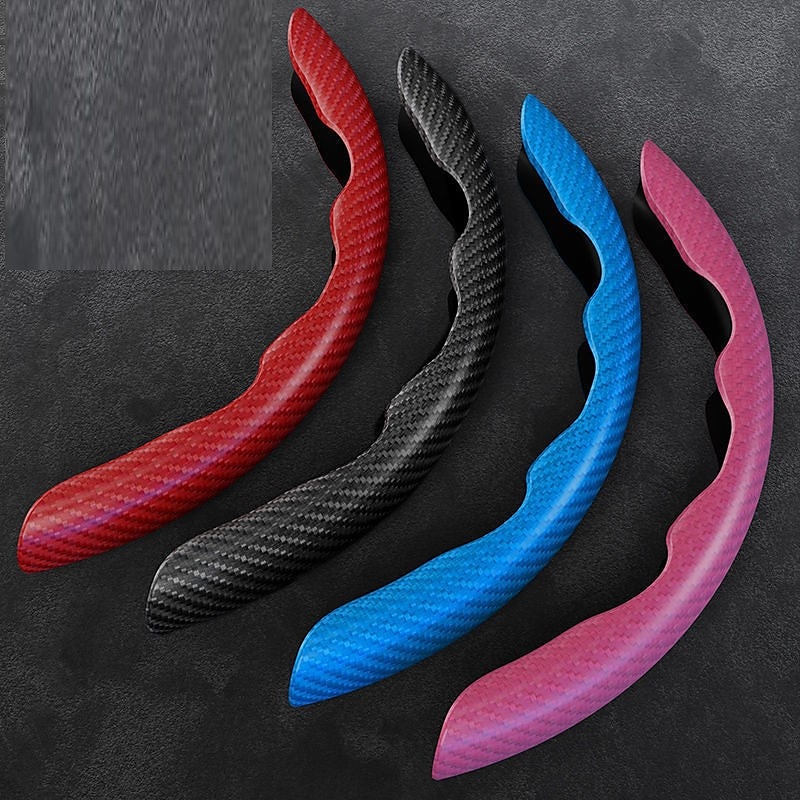 coprivolanti coprivolante modello in fibra di carbonio per donna&amp;uomo, accessorio per auto sicuro e antiscivolo blu / rosa cipria / nero per universale tutti gli anni del 2025 a $24.99 –P4