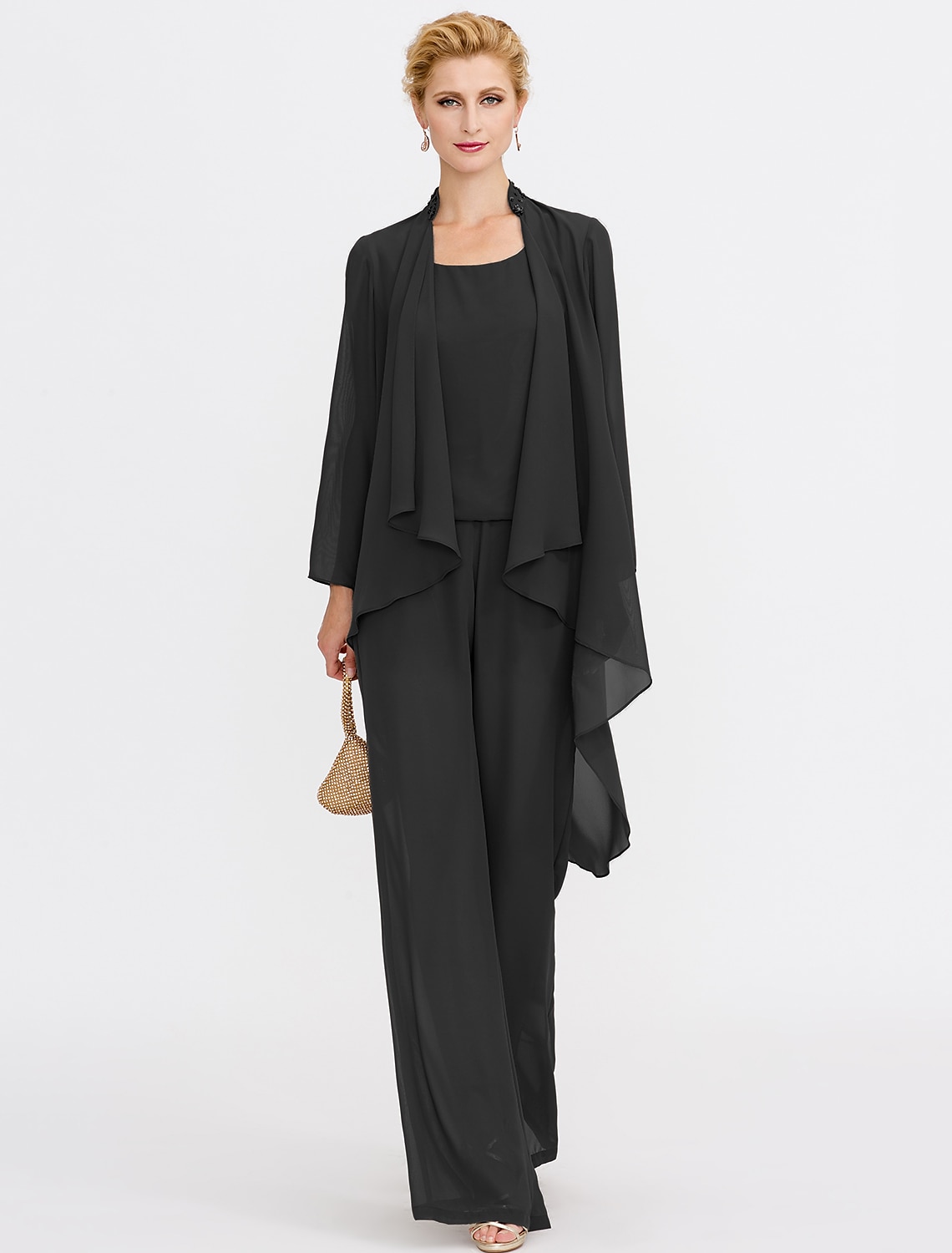 Kvinnes Stola Shrug Mors Stola Frakker  Jakker Elegant Solbeskyttelse Lange Ermer Chiffon Bryllups Gjest Stola med Perler Fest Kveld Vår  Høst å imponere 2025 - $48.99 –P2