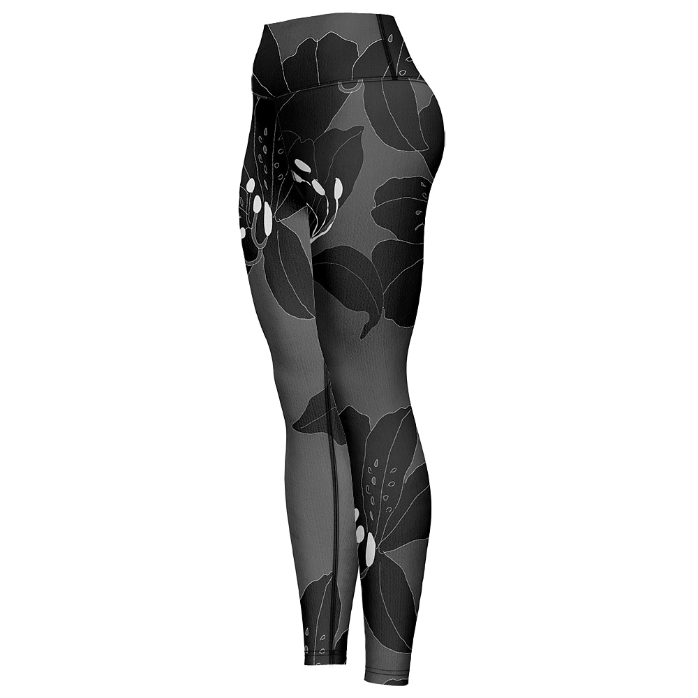 Dámské Legíny Sports Gym Leggings Kalhoty na jógu Spandex Černá Oříznuté legíny Květiny Zaštíhlující Butt Lift Oblečení Oblečení Jóga Zdatnost Cvičení v tělocvičně Běh / Vysoká pružnost / Sportovní 2026 - $18.99 –P4