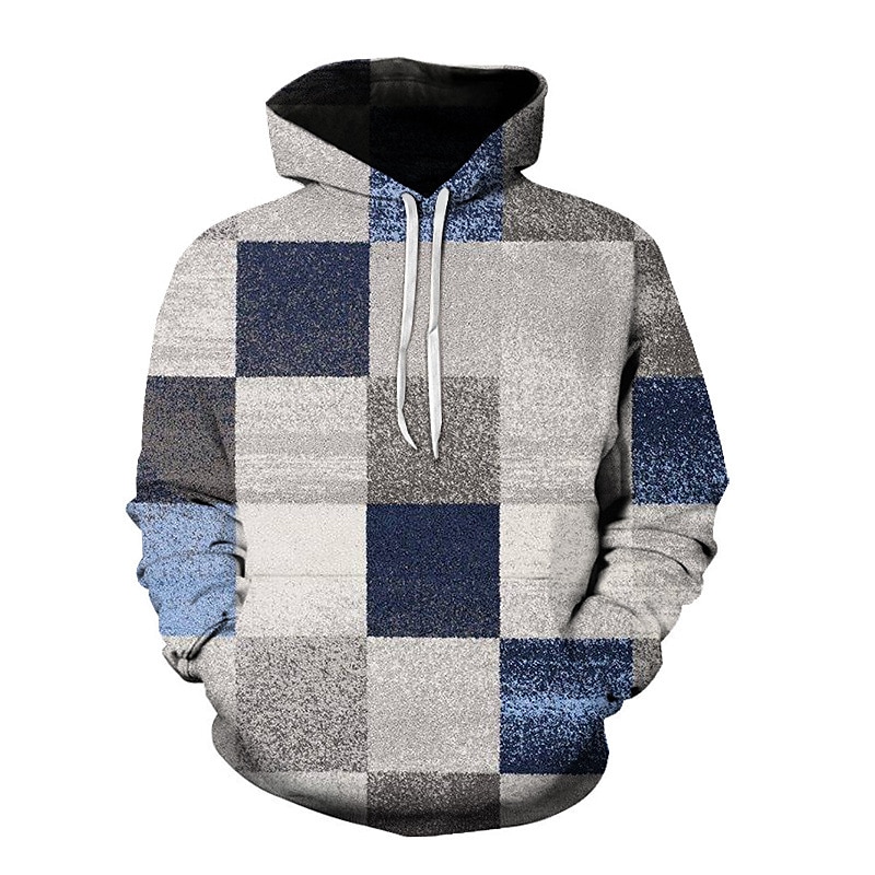 Per uomo Pop art A quadri Felpa con cappuccio Felpe Felpa Felpa con cappuccio Manica lunga Felpa con cappuccio Con cappuccio Abbigliamento sportivo Stampa 3D Informale Giornaliero Per eventi Rosso Blu del 2025 a $29.99 –P1
