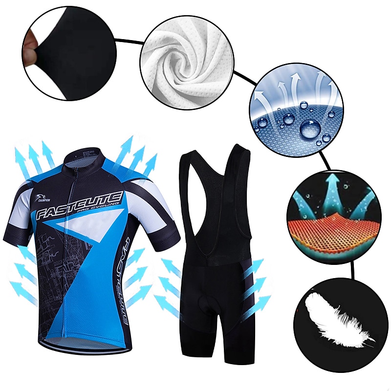 21Grams Herren Radtrikot mit Radhose kurz Trägern fahrradbekleidung set Kurzarm MTB Mountain Rennrad Weiß Grün Gelb Modisch Übergröße Fahhrad Sportkleidung 3D-Pad Atmungsaktiv Rasche Trocknung Tasche 2025 - $41.99 –P3