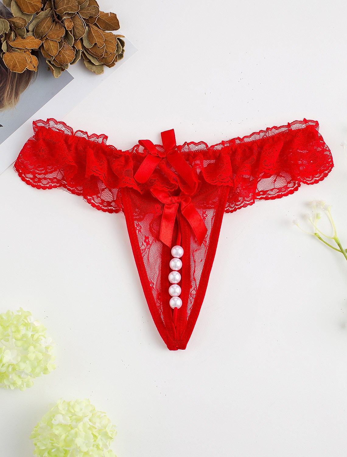 Red Sheer Roja Thong by NDS WEAR - See-Through Mesh Design