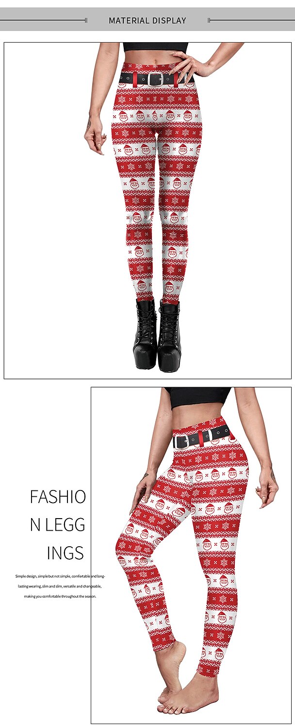 Vánoční dámské jógové kalhoty, zvednutí hýždí, kontrola břicha, vysoký pas, posilovna, cvičení, běh, fitness, zkrácené legíny, sportovní oblečení 2025 - $18.99 –P5