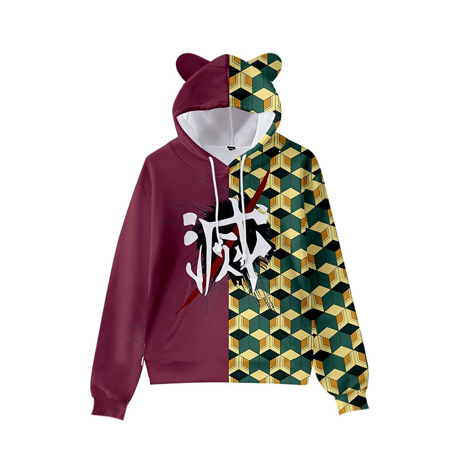 Kamado Nezuko Hoodie Anime Cartoon Anime 3D 3D Cat Ear Harajuku For Boys Girls' Kid's Back To School 3D Print 2025 - $24.99 –P5