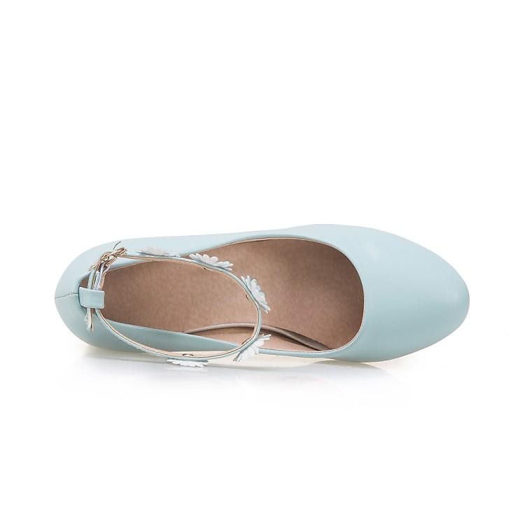 Girls' White Block Heel Dress Shoes with Daisy Flower Ankle Strap - Cute Formal Mary Jane Pumps for Special Occasions 2025 - $42.99 –P6