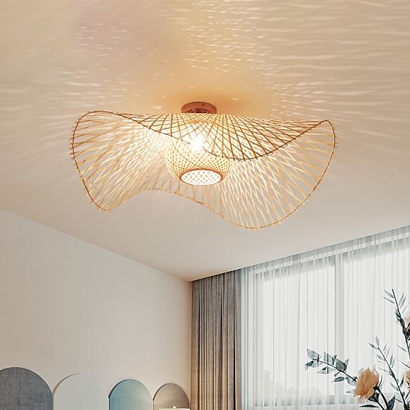 45/65/75 cm design lucerny pod omítku stropní svítidla lakovaná dřevěná/bambusová lampa severský styl 220-240v 2025 - $375.19 –P10