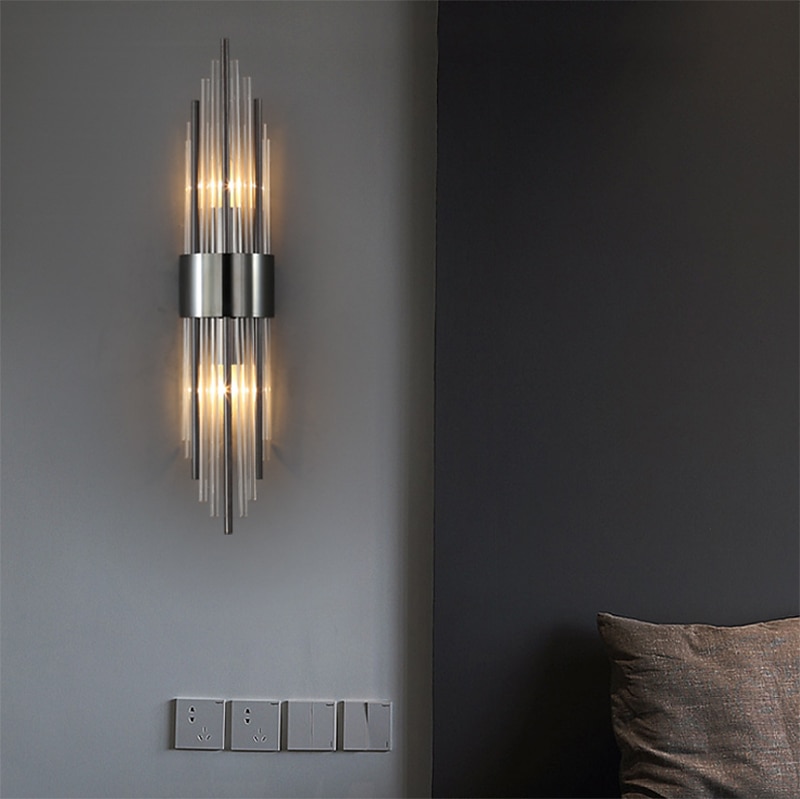 Φωτιστικό τοίχου εσωτερικού χώρου 58cm led φως πολυτελείας κρυστάλλινο σχέδιο μεταμοντέρνα σκανδιναβικού στυλ φωτιστικά τοίχου σαλόνι καταστήματα / καφετέριες κρυστάλλινο φωτιστικό τοίχου 220-240v 2026 - $85.99 –P7