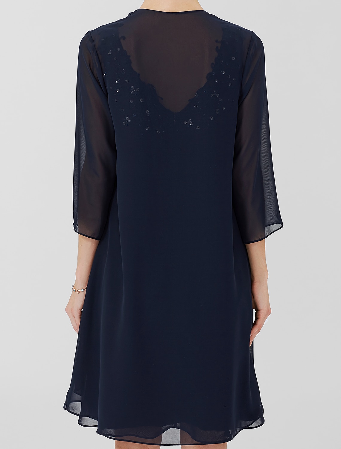 Vrouwen Wrap Shrug Moeder's Wraps Jassen  Jasjes Elegant Zonbescherming 3/4 Lengte Mouw Chiffon Bruiloft Gasten Wraps Met Effen Kleur Voor Formele Lente  Herfst kleed je mooi aan 2025 - $44.99 –P4